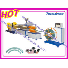 Ligne de production de tuyau transparent renforcé par fil d&#39;acier en spirale de PVC-machine en plastique